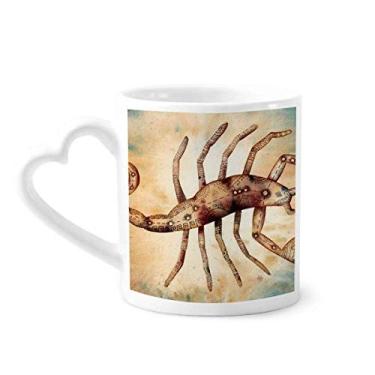 Imagem de Caneca do zodíaco da constelação do Escorpião de novembro de outubro caneca de café cerâmica copo de coração de vidro