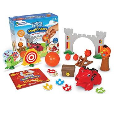 Imagem de Learning Resources Coding Critters MagiCoders: Blazer the Dragon, Screen-Free Early Coding Toy For Kids, Interactive STEM Coding Pet, 22 Piece Set, Ages 4+