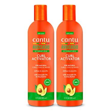 Imagem de Cantu Creme ativador de cachos hidratante de abacate com manteiga de karité pura, 340 ml (pacote com 2) (a embalagem pode variar)