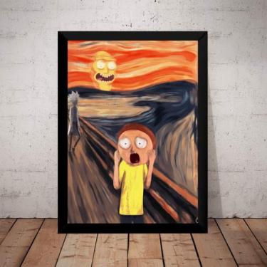 Imagem de Quadro O Grito Rick And Morty Arte Com Moldura