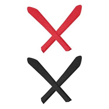 Imagem de Mryok 2 pares de meias de substituição para Oakley Jupiter Squared OO9135 - Vermelho e preto