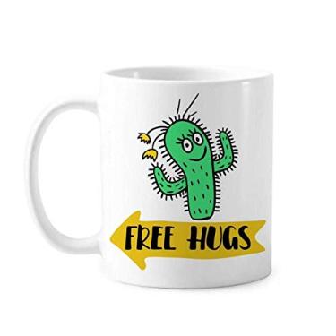Imagem de Free Hugs Cactus Art Deco Caneca moderna de cerâmica café xícara de porcelana louça