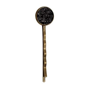 Imagem de Matrix Mathematical Formulas Science Calculus Retro Metal Hair Bobby Pin Headwear