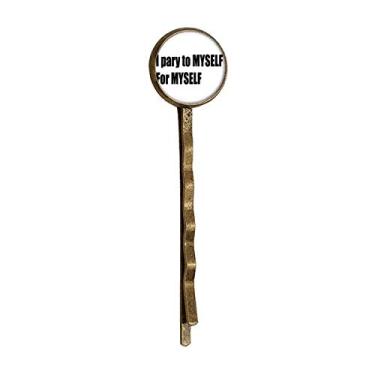 Imagem de Pray To Myself For Myself Retro Metal Hair Bobby Pin Headwear