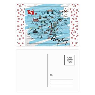 Imagem de Mapa local de Hong Kong, Natal, Natal, celebração, cartão postal Blessing, cartão postal