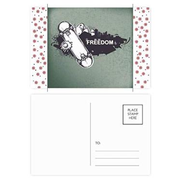 Imagem de Hip-Hop Freedom Skateboard Estampa monstro Natal Natal Flor Celebração Cartão Postal Blessing Mailing Card