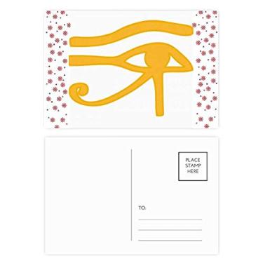 Imagem de Antigo Egito Olho Padrão Decoração Natal Flor Celebração Cartão Postal Cartão Bênção Cartão de Correio