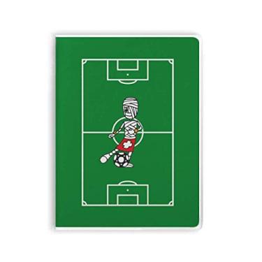 Imagem de Diário de capa macia com desenho de jogador de futebol