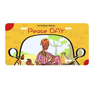 Imagem de DIYthinker Placa de carro aborígene africano totems para crianças negras decoração de carro dia da paz