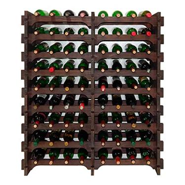Imagem de Adega Vinho Madeira 72 Garrafas Cor Imbuia C08 Cevey Adegas e Artesanatos