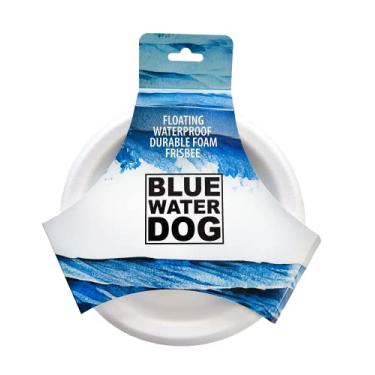 Imagem de Bluewater Dog Frisbee, flutuante, impermeável, leve, espuma durável, disco aerodinâmico para cães de médio e grande porte - Frisbee para buscar, pegar, brincar, 21,6 cm (branco)