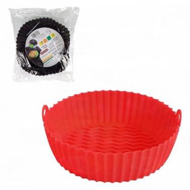 Imagem de Forma Silicone Grande Air Fryer 22cm Redonda Antiaderente - Caerus, Ve