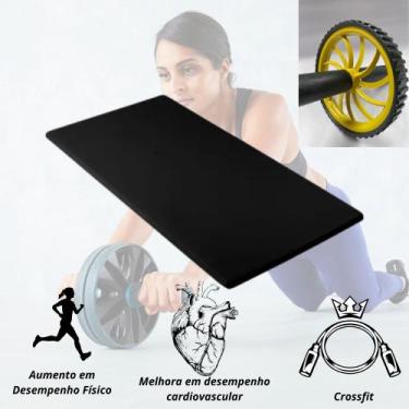 Imagem de Colchonete Confortável Treino Fitness Ginastica Academia+ Rodinha De A