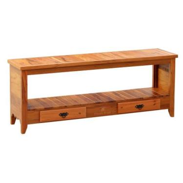 Imagem de Rack Aparador 1,5 M com 2 Gavetas Madeira Demolição Ripado Natural - M