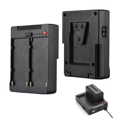 Imagem de VBESTLIFE NP-F970 F750 F550 Placa da Bateria para o Conversor do Adaptador de Fivela de Montagem Em V-bloqueio Em V, Design de Slot Duplo, Com Saída USB A/TIPO C/DC/D-TAP