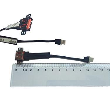 Imagem de Kam Kin Conector DC-in para Ideapad Yoga 3 Pro-1370 DC30100LO00, DC Power Jack Harness Port Connector Socket com Preto