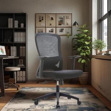 Imagem de Cadeira Escritório Giratória Ergonômica Premium Preta - MOK, Preto