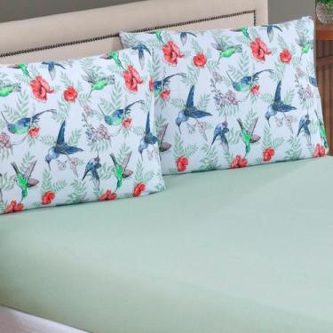 Imagem de 4 Fronhas Estampada Malha 100% Algodão 70x50 Macia C/zíper - Bella Lay