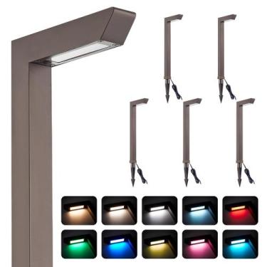 Imagem de Luzes de passagem de baixa tensão EZlumify 12V 5W RGB Bronze 6PK