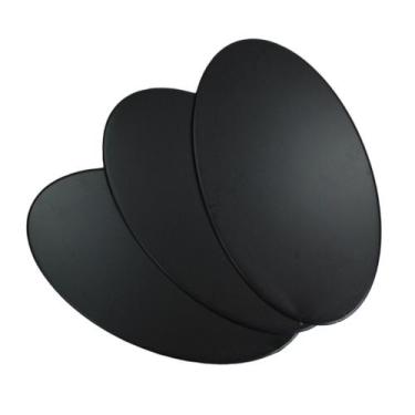 Imagem de Base Acrílica Oval Preta 100Un 10x6 + 100Un 14x8 Oval S/ Borda Preta -