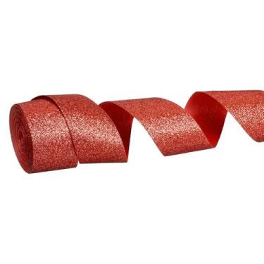 Imagem de PATIKIL Rolo de fita de glitter metálico, 2,5 cm x 10 metros, fita brilhante de um lado, rolos de tecido de embrulho de presente para artesanato faça você mesmo, buquê de casamento, decoração de Natal