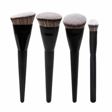 Imagem de Conjunto de pincéis de base, corretivo, pincel de pó, pincel de base líquida, conjunto de pincéis de maquiagem profissional para olhos e rosto,