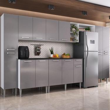 Imagem de Armário Cozinha Modulada Completa 329,5cm Pequim Top Multimóveis MP3755