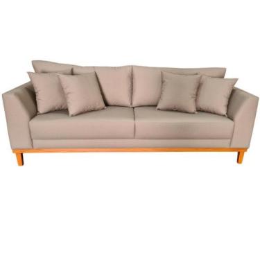 Imagem de Sofá Pierri Tecido Acquablock Impermeável Pé Base Madeira 200cm - 4R E