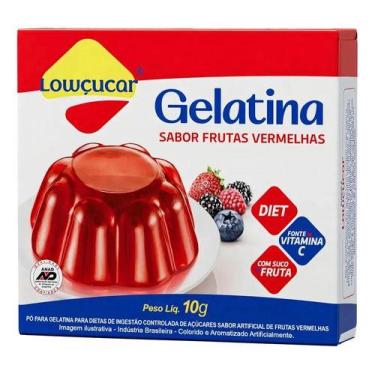 Imagem de Gelatina Zero Açúcar Sabor Frutas Vermelhas 10g Lowçucar