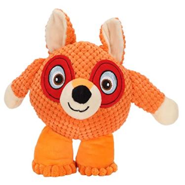 Imagem de Brinquedos Fofos para Cachorros Barulhentos, Desenhos Animados Fofos, Resistentes a Mordidas, Brinquedos Interativos EngraçAdos para Mastigar Cachorros para Cachorros Pequenos, MéDios e Grandes (Laranja)