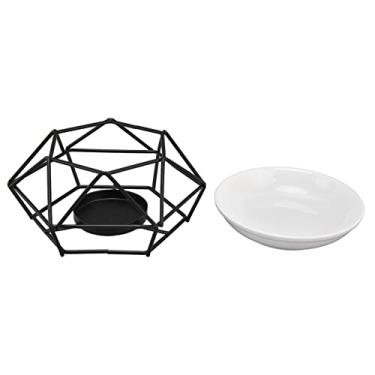 Imagem de Castiçal geométrico, queimadores de óleo essencial multiuso simples elegante fácil de limpar bonito prático para presentes para decoração de casa