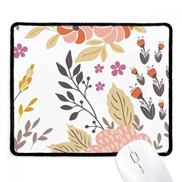 Imagem de Mousepad branco amarelo flor laranja tapete borda costurada tapete de borracha para jogos