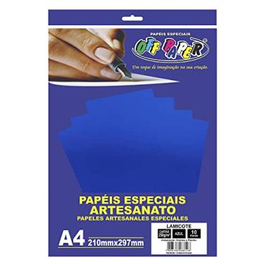 Imagem de Papel Laminado, Off Paper, Lamicote, A4, 250G, Azul