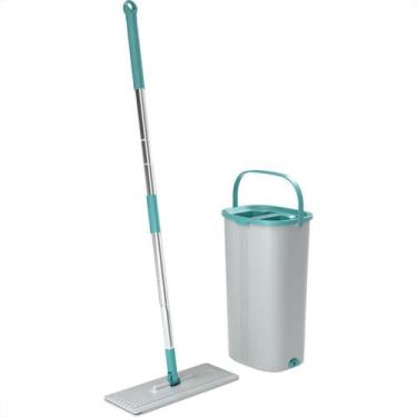 Imagem de Mop Flash Limp Lava E Seca Balde Vertical Com 1 Refil De Microfibra - 