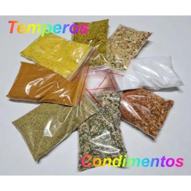 Imagem de Kit 15 Temperos e Condimentos com 50 gramas cada (total 750g) embalage
