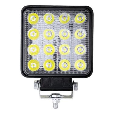 Imagem de Kit 1 Farol Milha Auxiliar 16 Led Agrícola Off Road 48w - Briwax