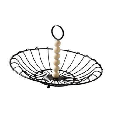 Imagem de Bothyi Cesta de frutas Tigela de com alça Suporte para lanches Servidor Organizador de metal multiuso Cesta para armazenamento de frutas e vegetais, B