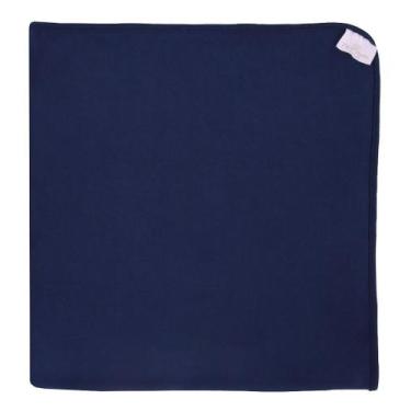 Imagem de Manta Cueiro Menino Algodão 80x80 Cm Costurando Sonhos Azul - Flor de 