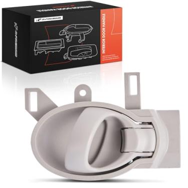 Imagem de A-Premium Maçaneta interna dianteira ou traseira esquerda do lado do motorista compatível com Nissan Versa 2012-2019, Cube 2009-2014, cinza claro