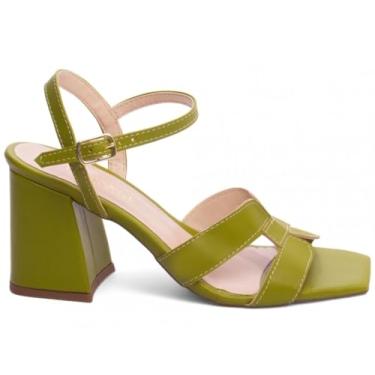 Imagem de Sandália Feminina Salto Médio Grosso Verde Torricella AVS 46001C (Verde, BR, Adulto, Numérico, 35)