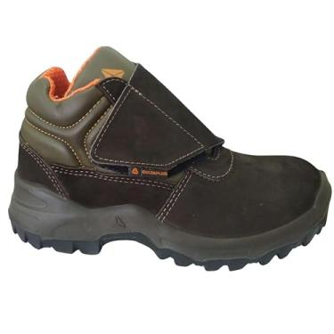 Imagem de Botina de Segurança Nobuck Vitória – Bico Plástico, Cadarço e Fecho ajustável (Marrom, BR, Adulto, Numérico, 41)