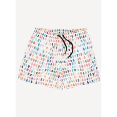 Imagem de Shorts Estampado Aleatory Jussy Branco-Masculino