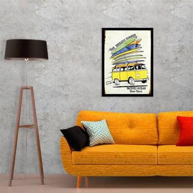 Imagem de Quadro Decorativo Kombi Com Pranchas De Surf