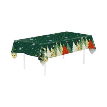 Imagem de Feliz Natal Toalha De Mesa Plástica Com Flocos De Neve Decorações De N