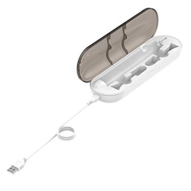 Imagem de gazechimp Estojo Carregador de Escova de Dentes Elétrica ABS para Philips Sonicare - Branco 1m cabo, Tamanho real