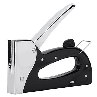 Imagem de Grampeador manual, pistola de madeira com trava de segurança, pistola de unhas manual para moldura de pintura de unhas para caixa