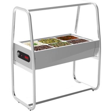 Imagem de Buffet Térmico Aquecido Inox 6 Cubas com Tampa 220v BF622 Prata