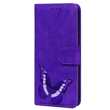 Imagem de HUANGTAOLI Capa de telefone com suporte com fecho magnético para Samsung Galaxy M54 5G, compartimentos para cartões de couro PU à prova de choque capa carteira para Samsung Galaxy M54 5G