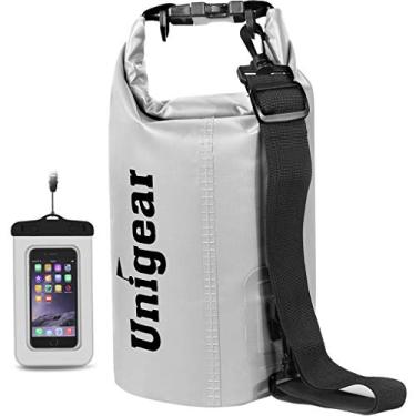 Imagem de Unigear Saco Estanque Bolsas impermeavel Sacos Flutuantes e Leves seca à Prova d'água com Capa Impermeável Bolsa Para Celular (5L, Branco)