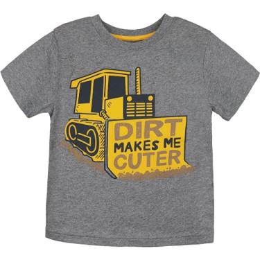 Imagem de John Deere Camiseta fofa para meninos, Caution cinza, 2